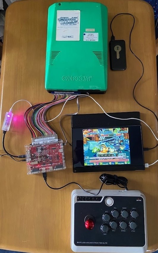 自宅でアーケード基板をPS/Xbox用アケコンで遊ぶお手軽環境[CBoxUSB
