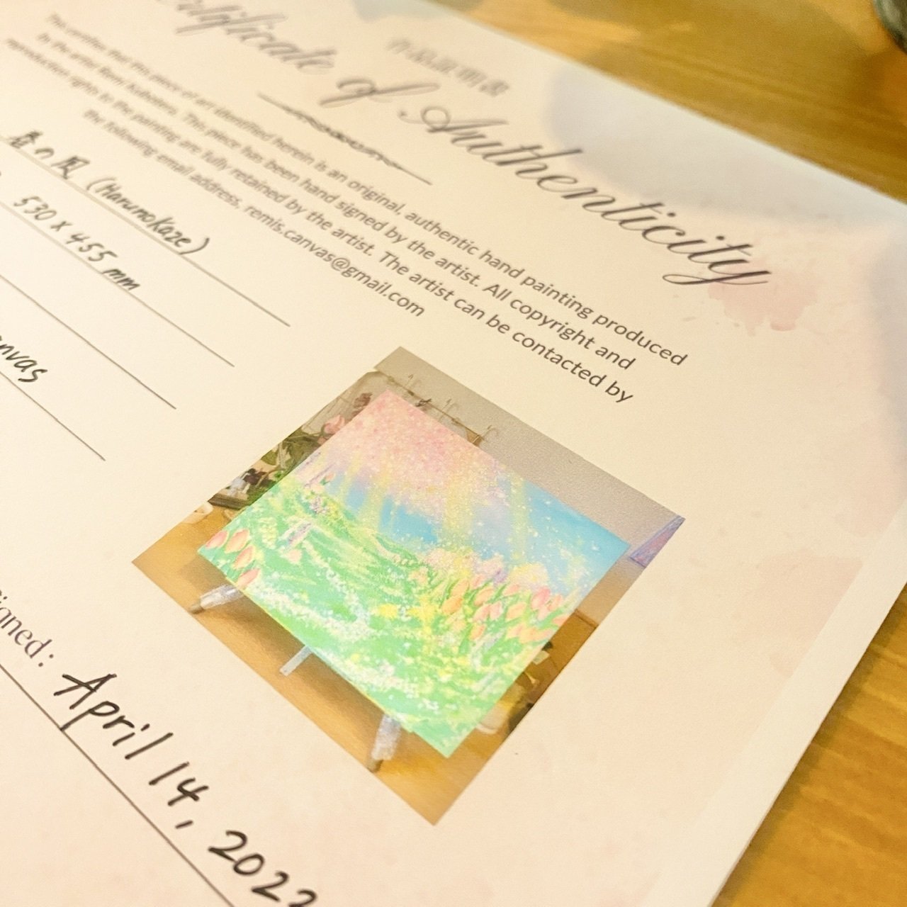 作品証明書の発行を開始します🌸｜Remi Kubotera/画家、アーティスト👩‍🎨