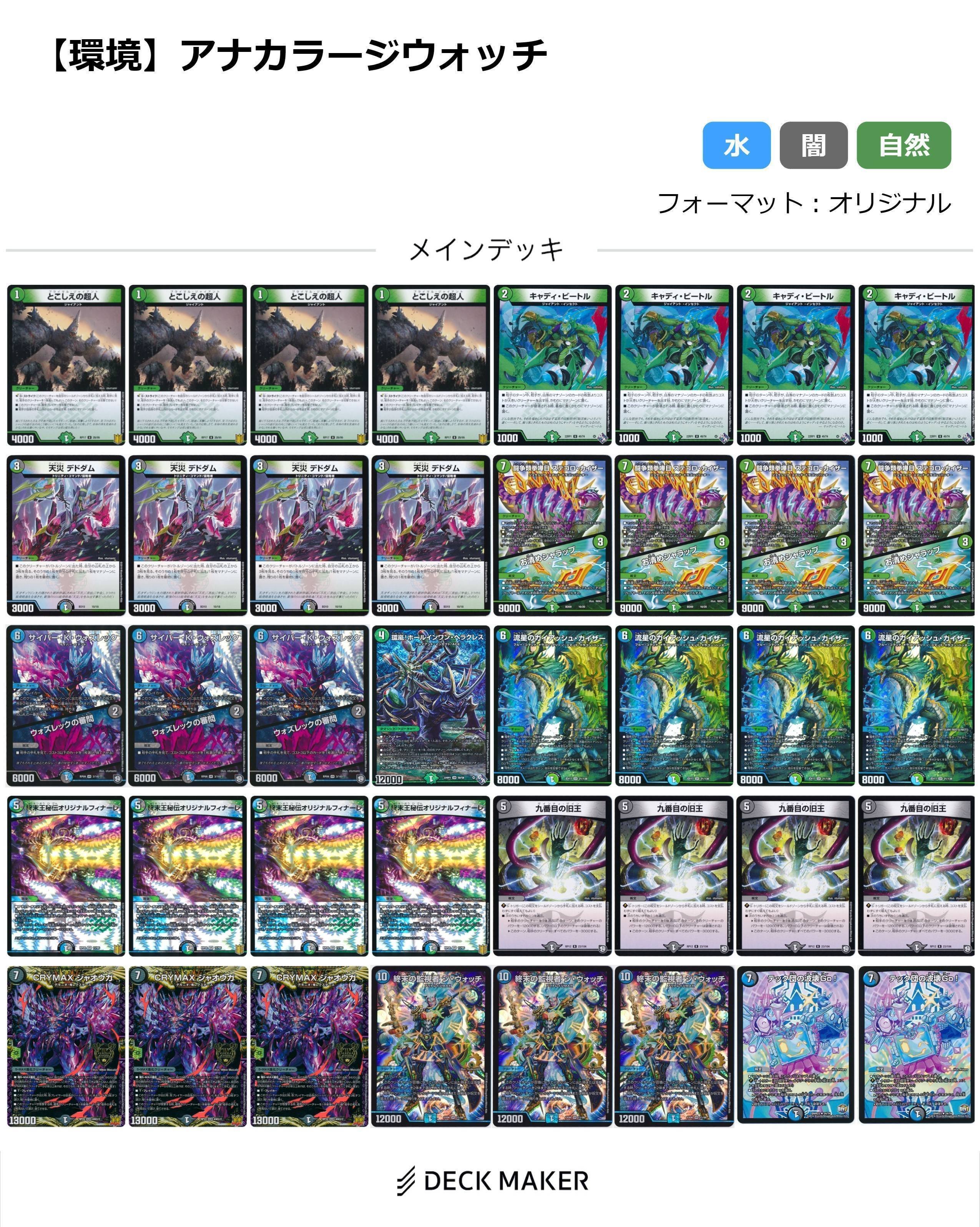 オ*コ様 アナカラーデッドマンデッキパーツ アナカラーデッドマン