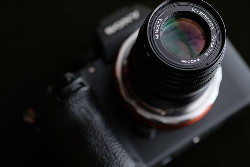 ヘリコイド付きマウントアダプターを使って、Minolta M-Rokkor 90mm F4