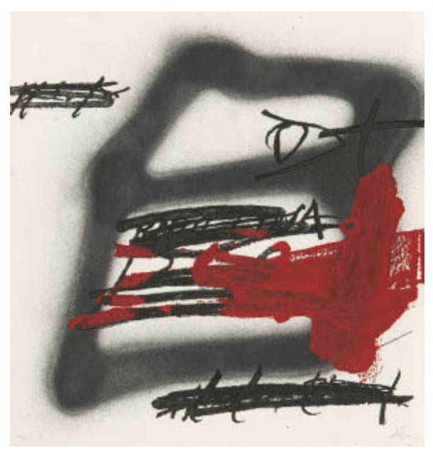 アントニ・タピエス】 版画 / オフセットリトグラフ 「長岡の花火