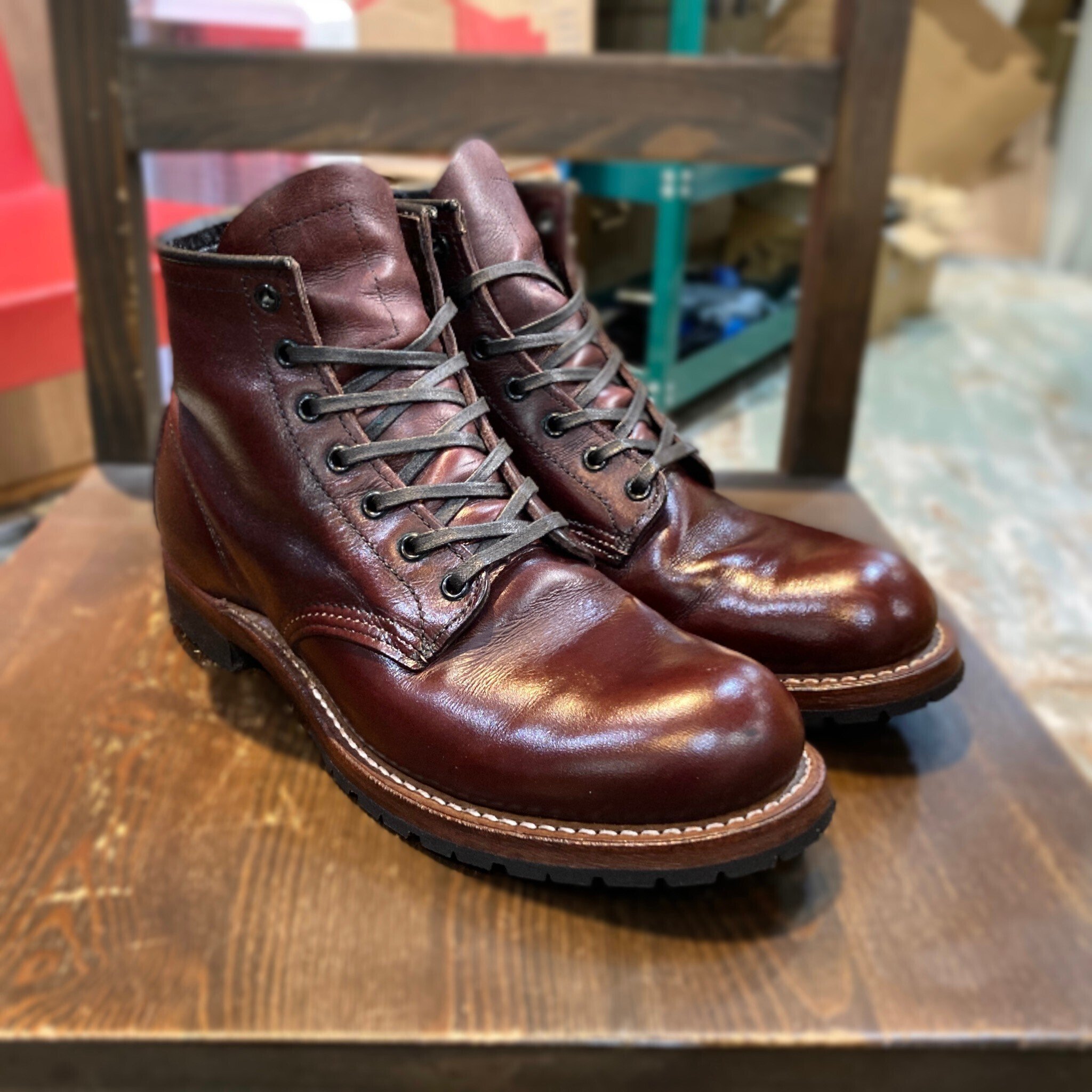 ハーフソール交換】Red Wing 9011 Beckman 加水分解したハーフソールの
