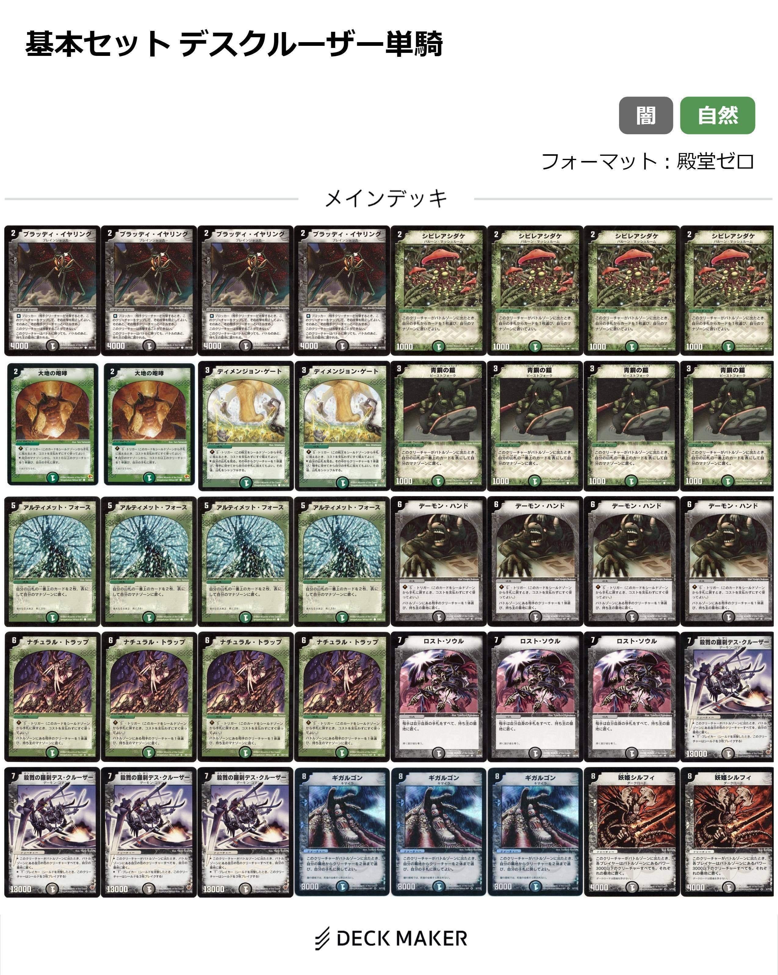 基本セット・デッキまとめ『旧枠総合殿堂ルール』｜しきいのあかざわ