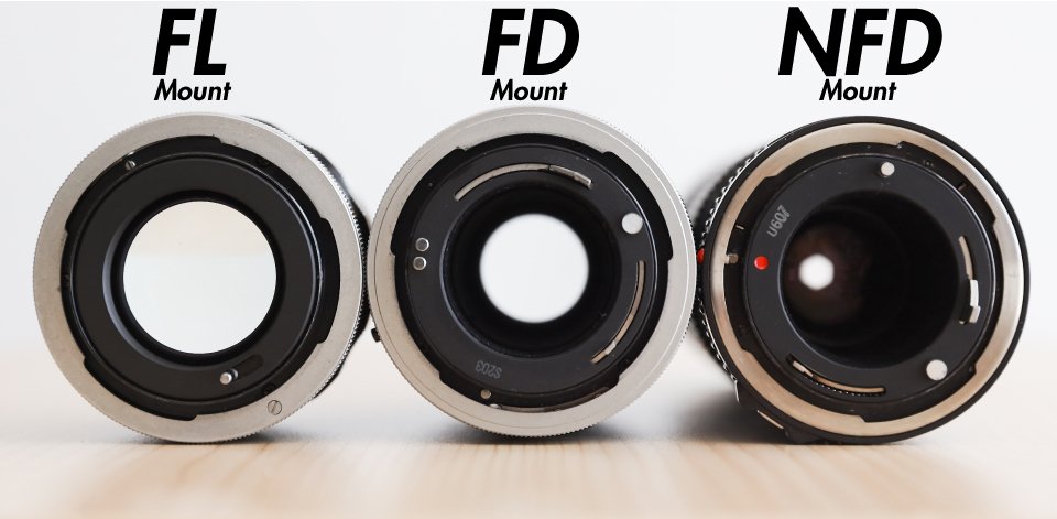 キヤノンFLマウント、FDマウント、そしてNewFDマウントの比較｜絞り
