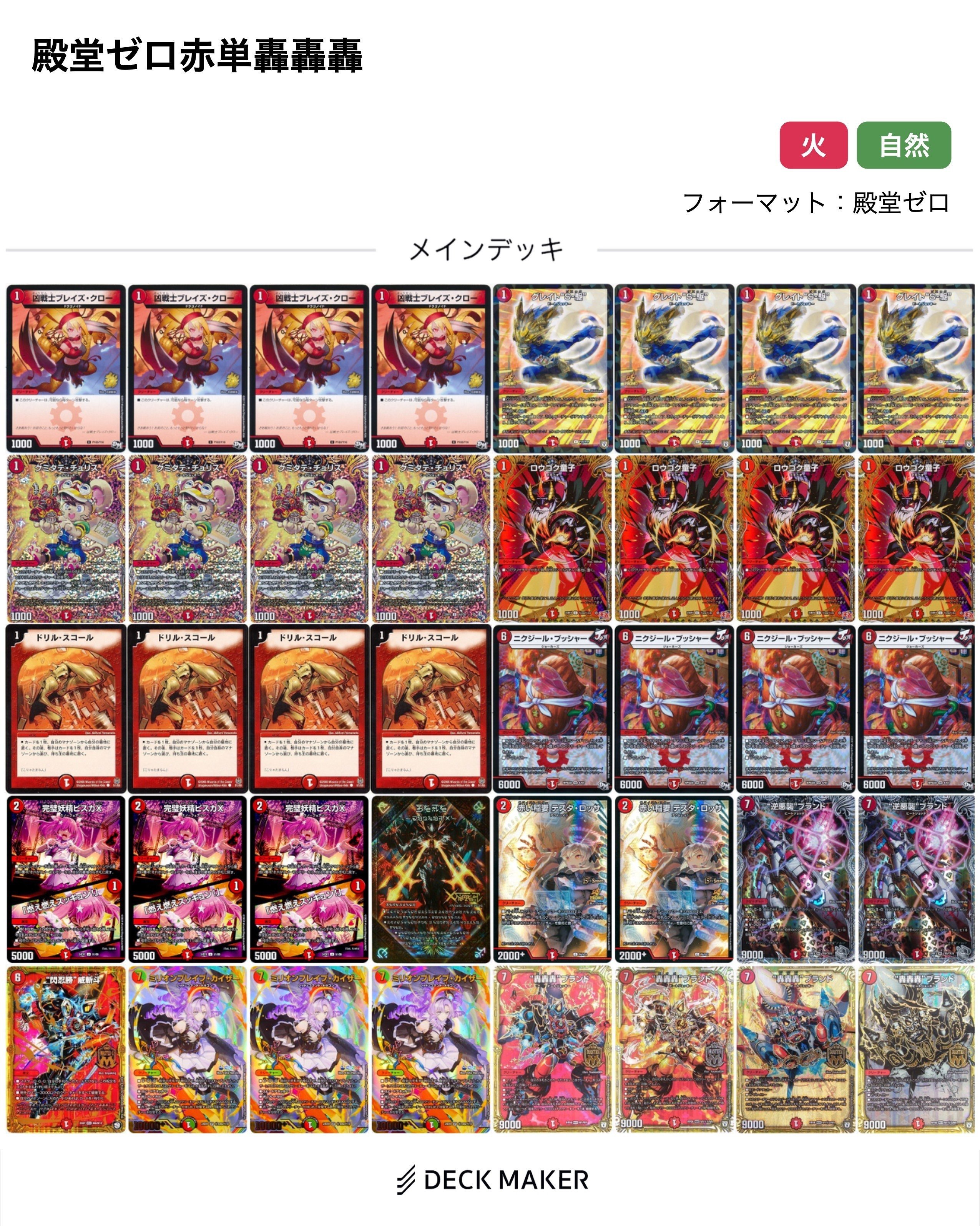 デュエマ ゲートボール 旧環境 デッキ 赤白ヴァイカー 高レート 殿堂