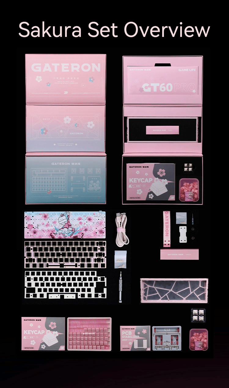 GATERON x Sikakeyb Sakura Collab Limited Edition Set Magnetic