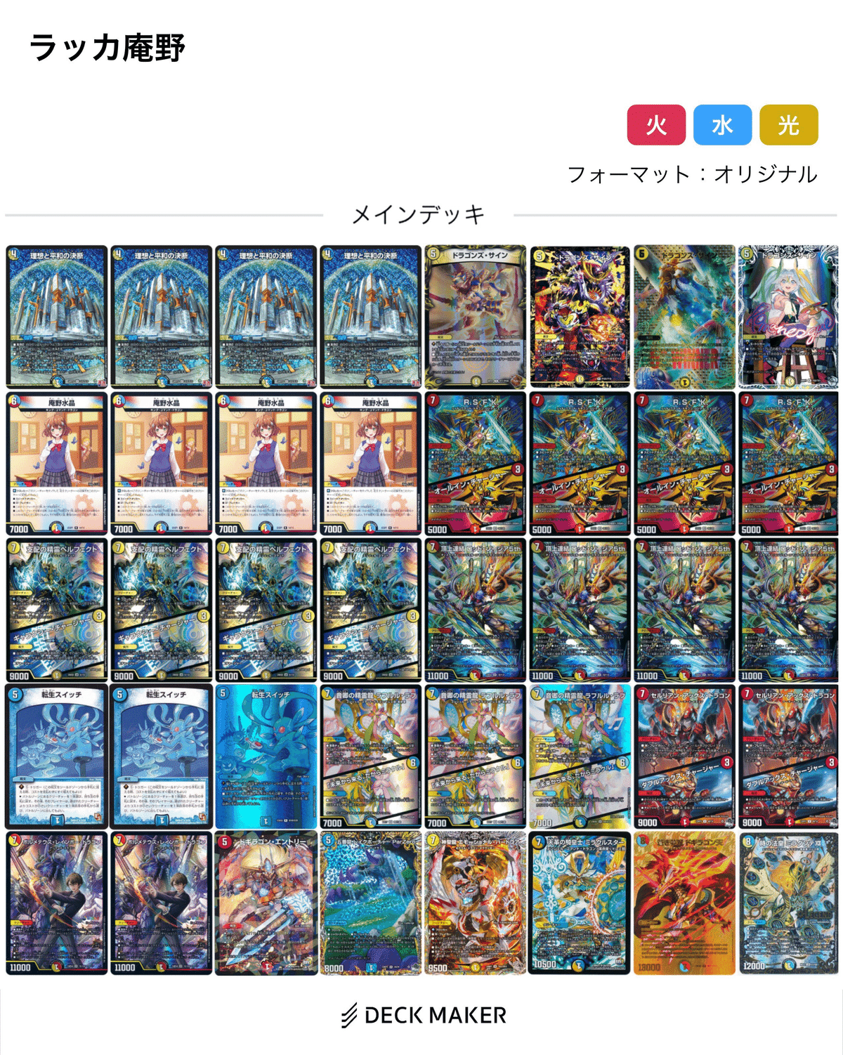 s*a様 【メルカリ便‼️】微高レート ラッカ庵野 ラッカゾージア デッキ