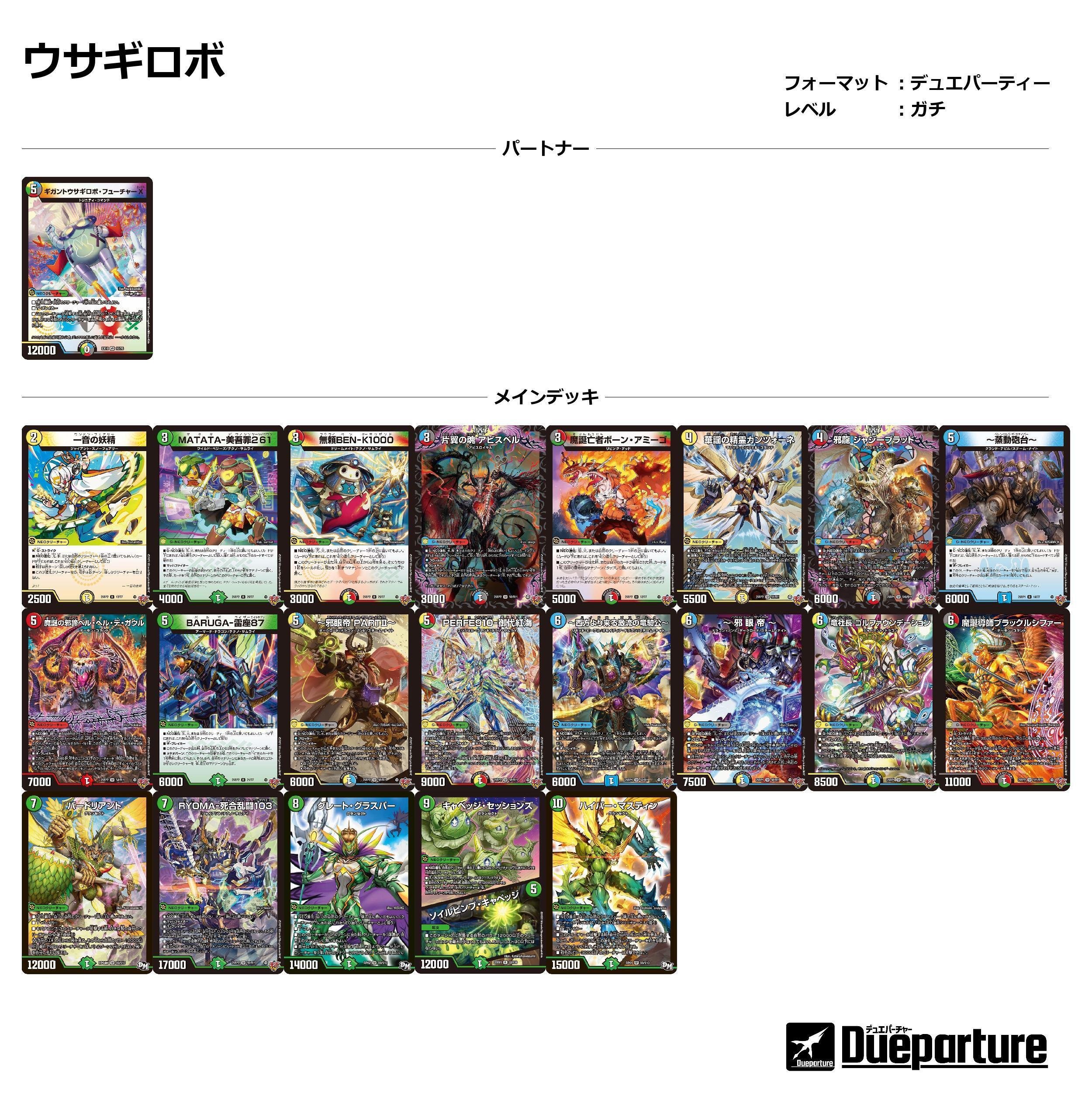 デュエパ】ウサギロボ発進！新弾のカードを使って遊ぼう【デッキ解説