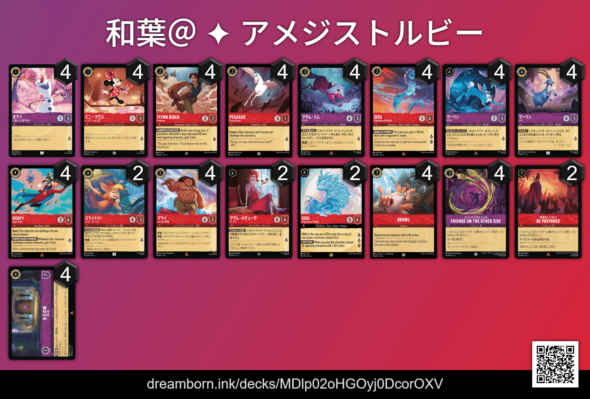 ロルカナ 4弾デッキ紹介｜和葉＠