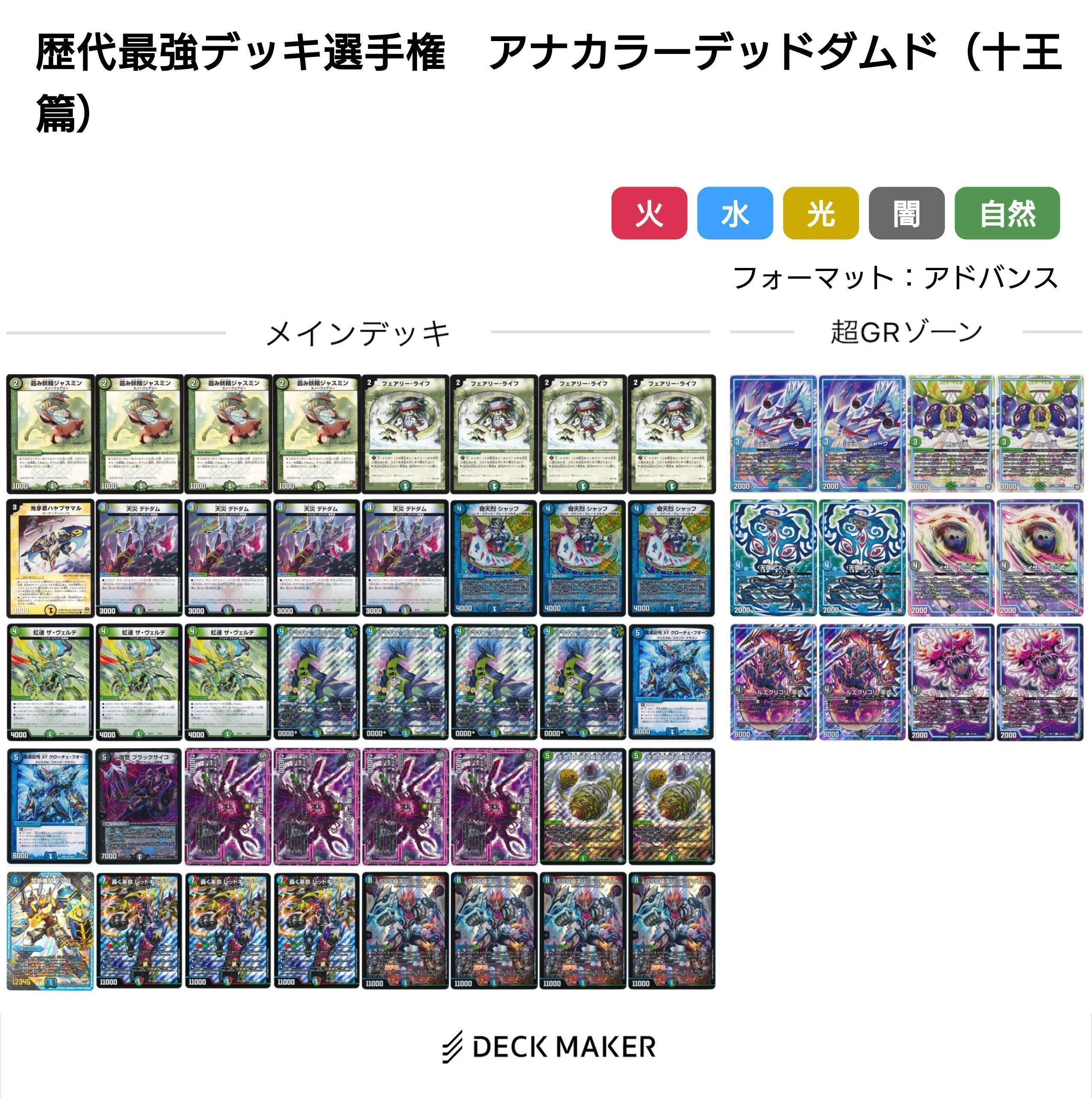 アナカラーデッドダムド【デュエマ歴代最強デッキ⑳】｜れもん