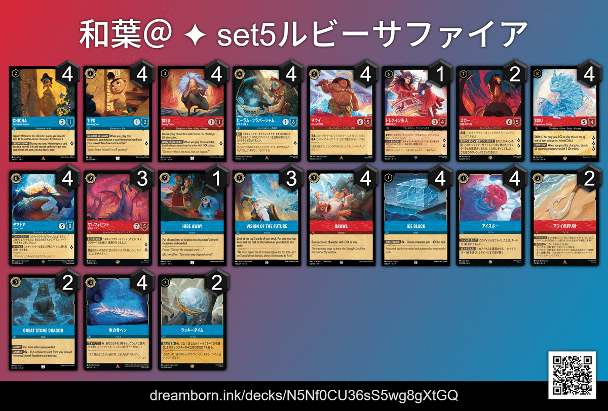 ロルカナ 5弾デッキ紹介｜和葉＠