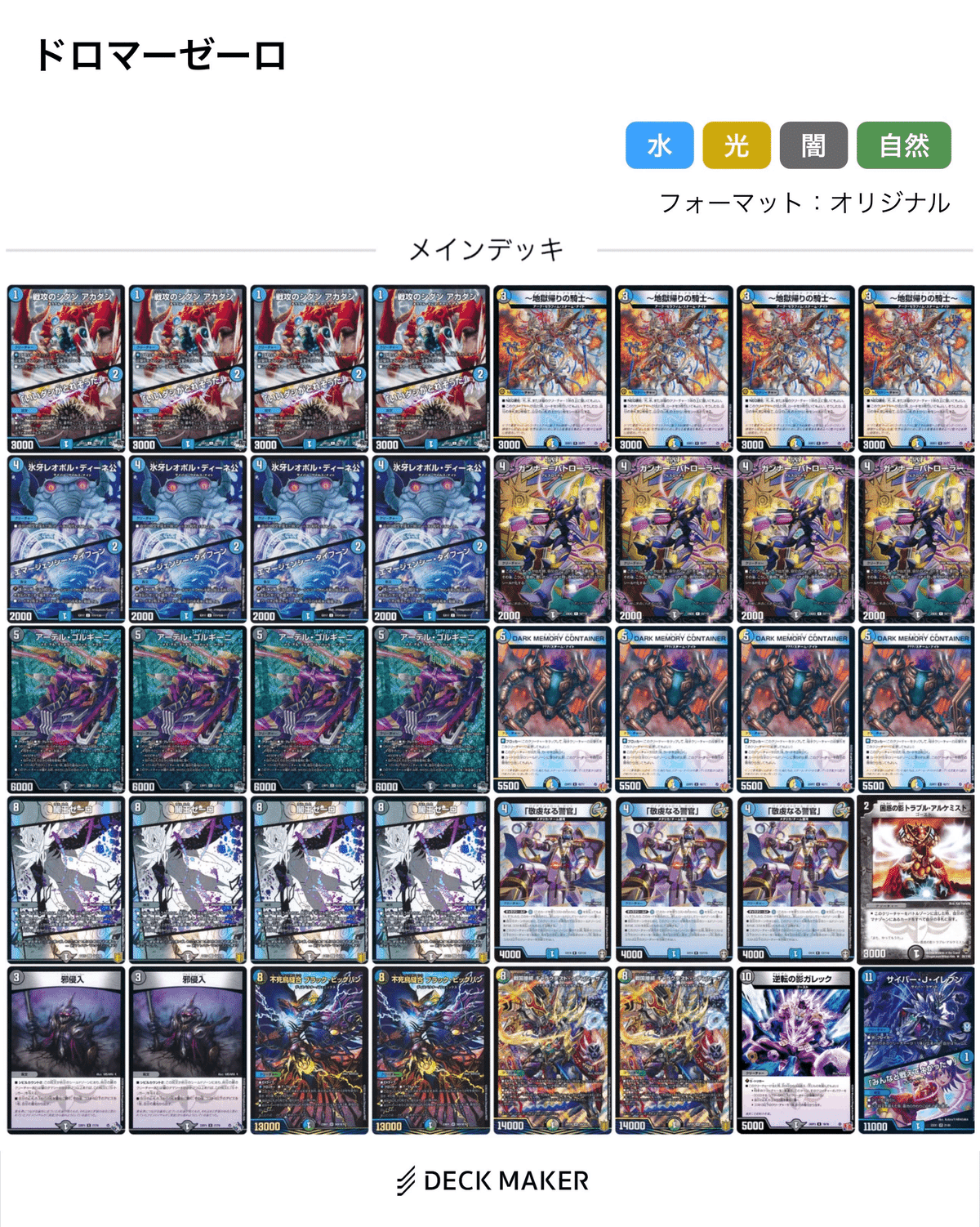 ルーチェ＠プロフィール必読 デュエルマスターズ ドロマーゼーロデッキ