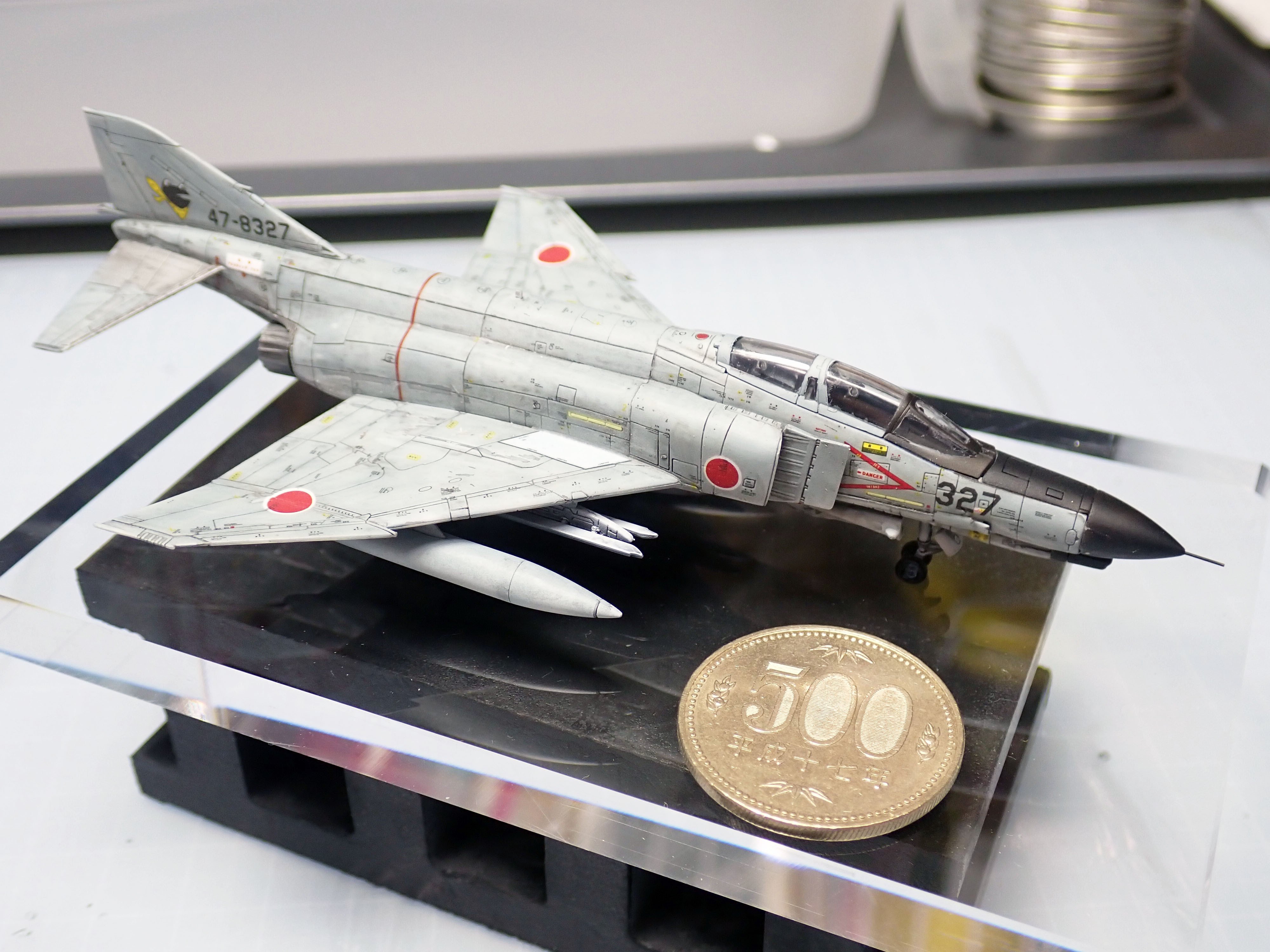 でっかい500円玉：1/144 技MIX F-4EJ ファントム｜積みプラで詰んだAKI