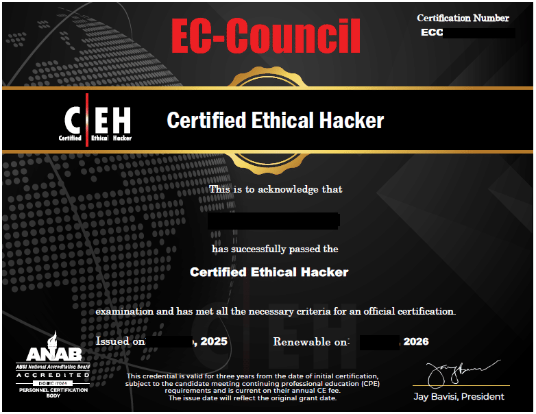 Certified Ethical Hacker（CEH, 公認ホワイトハッカー）を独力で受験