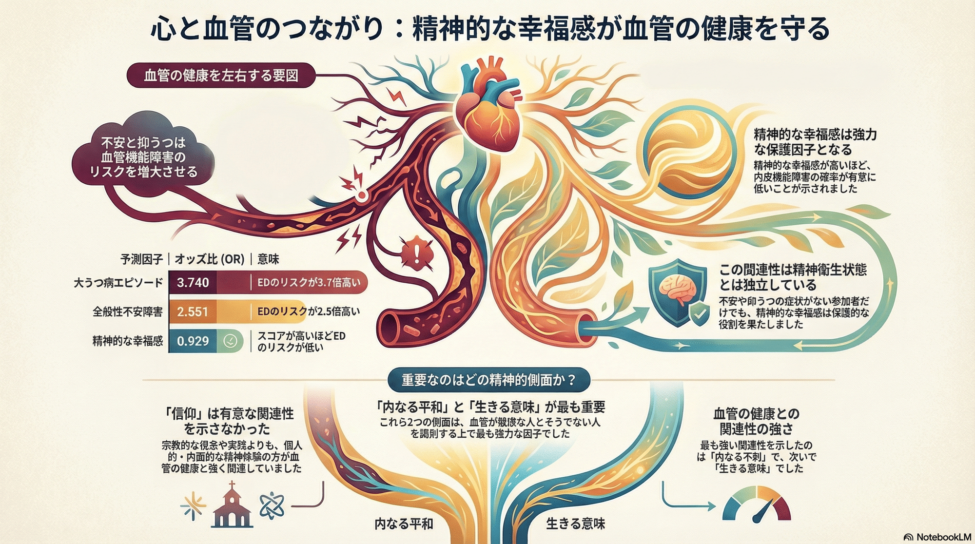 信仰とは異なる、「心の平和（Inner peace）」と「人生の意味（Meaning
