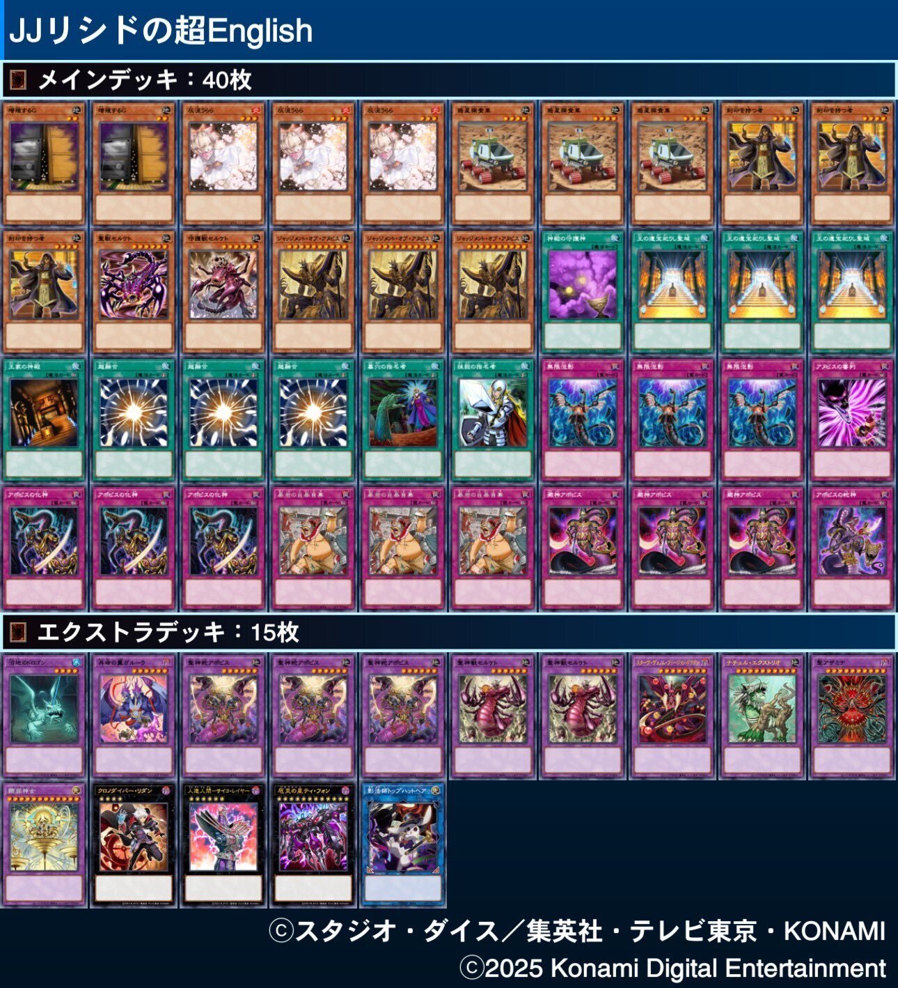 遊戯王MDデッキ紹介】リシド@アポピス｜SHA