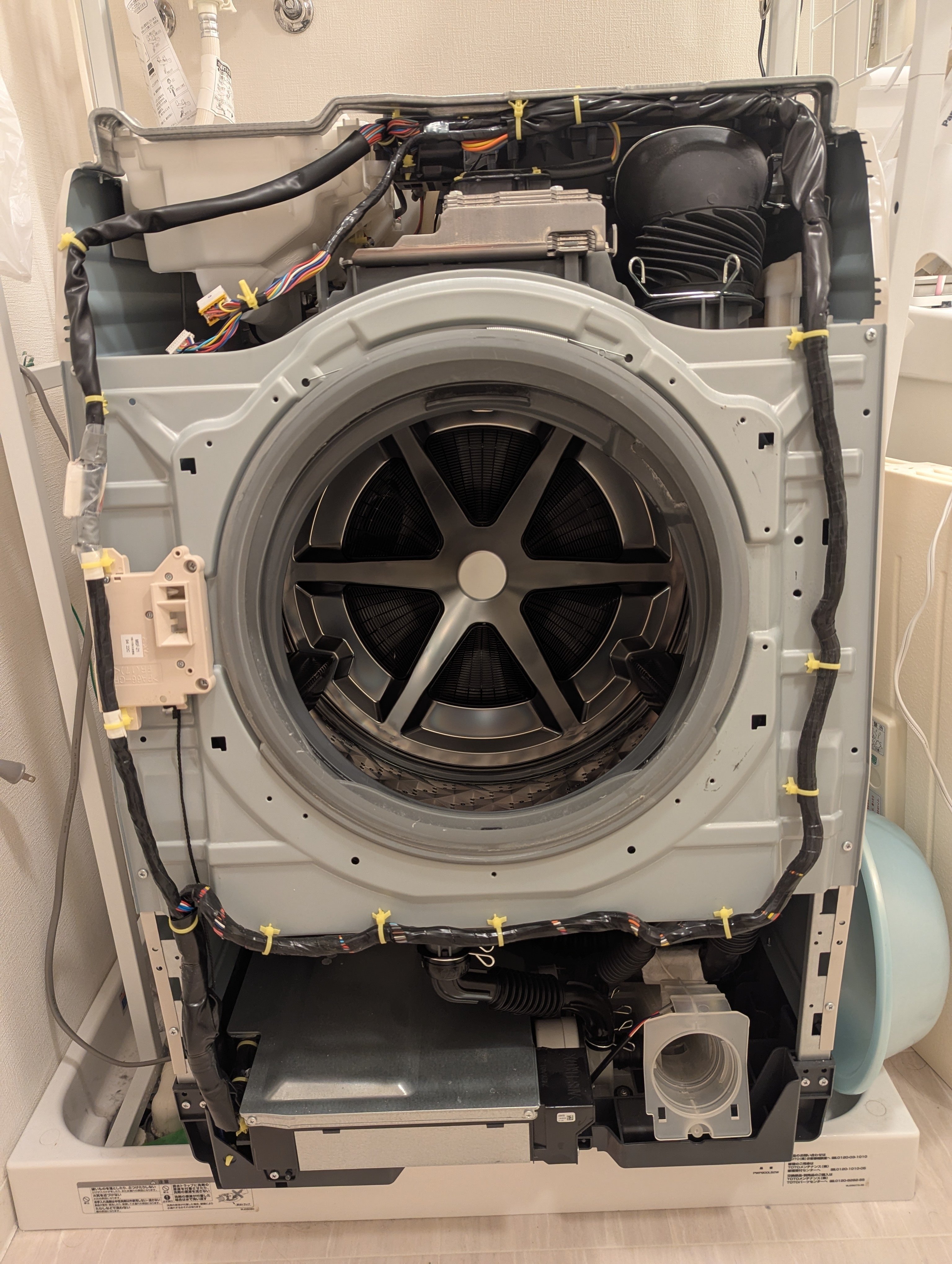 DIY】乾燥しない Panasonic 製ドラム式洗濯機を分解して清掃・修理