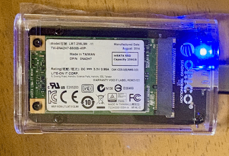 MacMini 2012 にHDD 2TB（2.5インチ、 15mm）とmSATA 256GBを内蔵