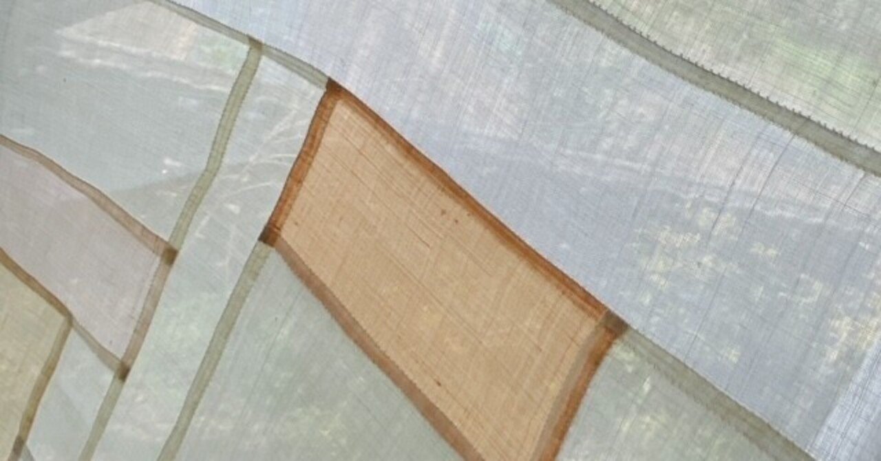 優しい色合いのモシ ポジャギタペストリー｜pojagi*sono