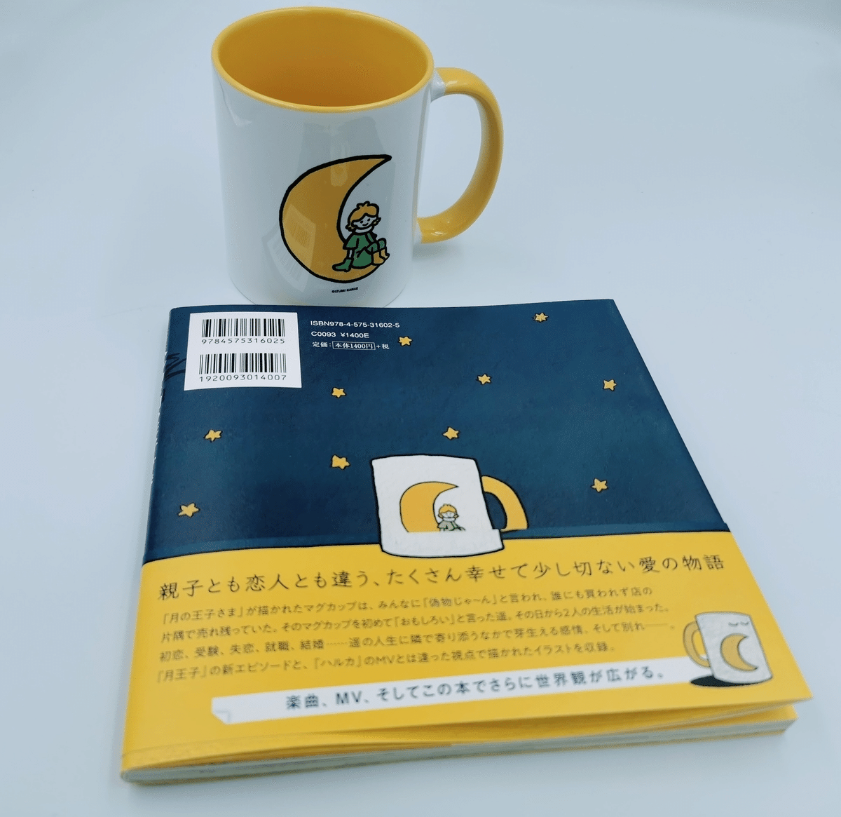 ハルカ】小説”ハルカと月の王子さま”と公式マグカップを手に取り見えた