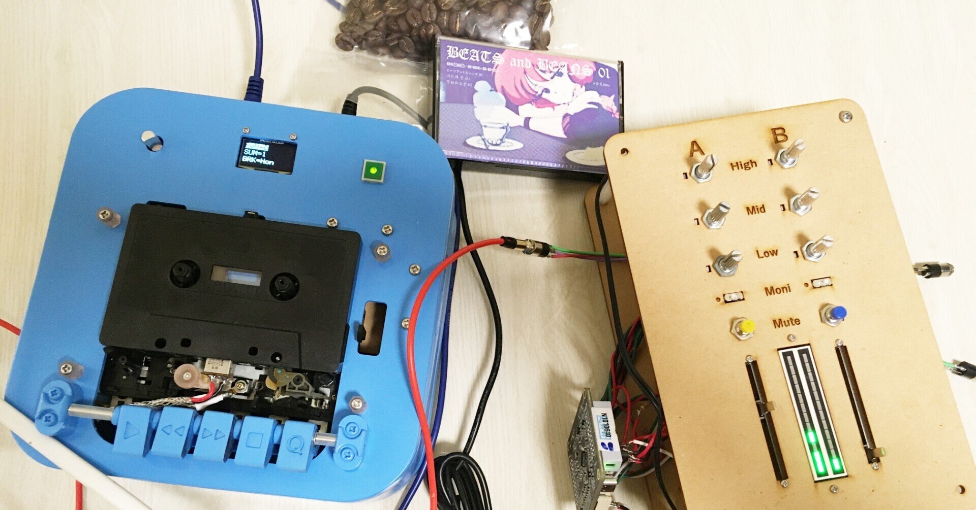 カセットテープDJミキサー開発中｜大江戸テクニカ