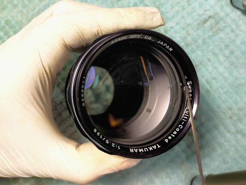 Pentax Super-Multi-Coated Takumar 135mm F/2.5 6枚玉の分解