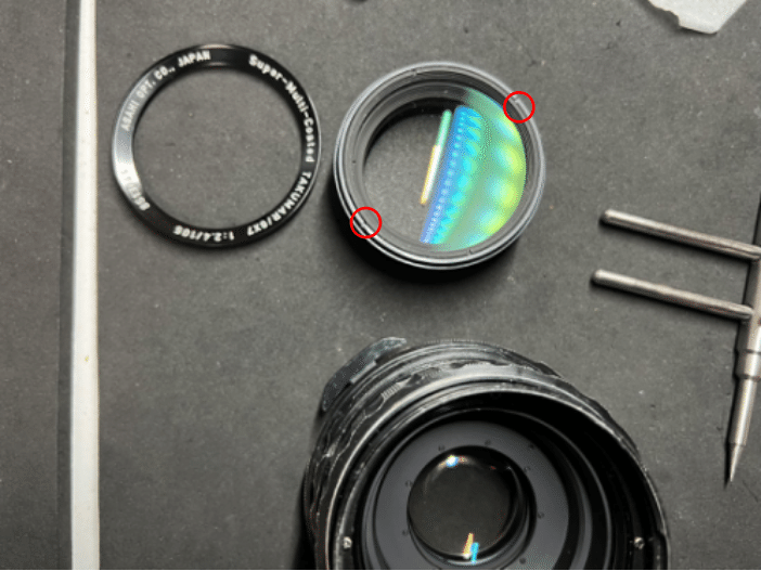 PENTAX SUPER-MULTI-COATED TAKUMAR 6×7 105mm F2.4 分解｜FWP_office