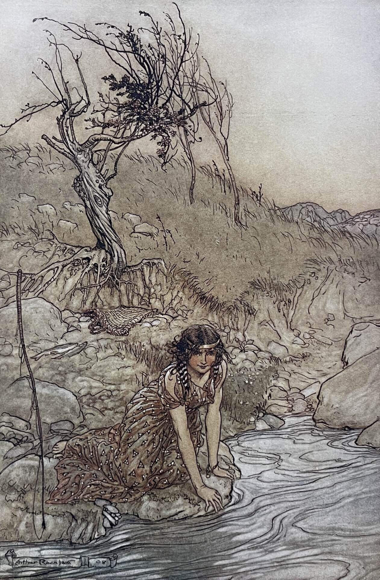 希少な初版 アーサー・ラッカム挿画『真夏の夜の夢』1908年 イラスト40枚