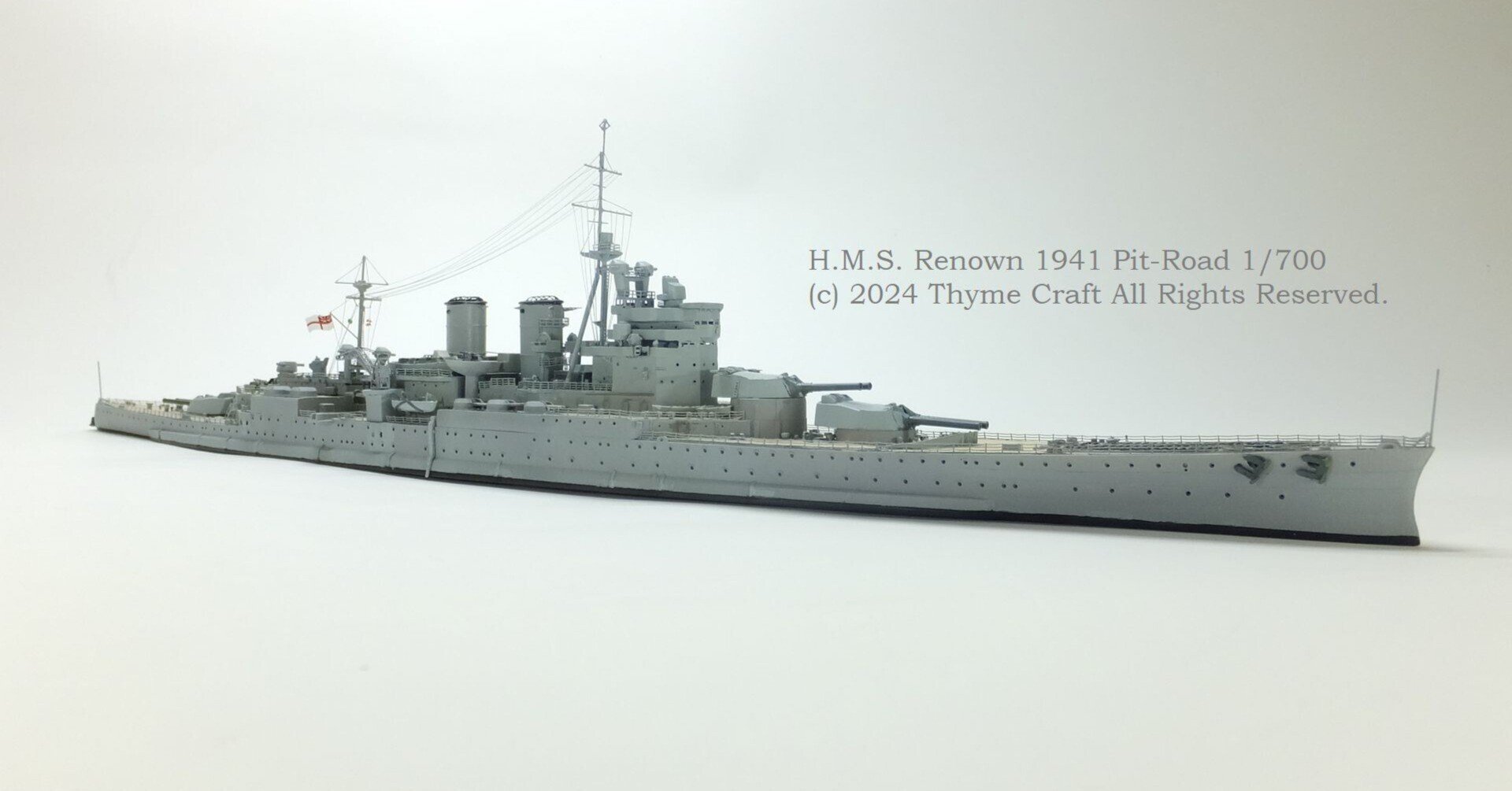 HMS Renown 1941 英国海軍巡洋戦艦レナウン (Pit-Road 1/700 waterline