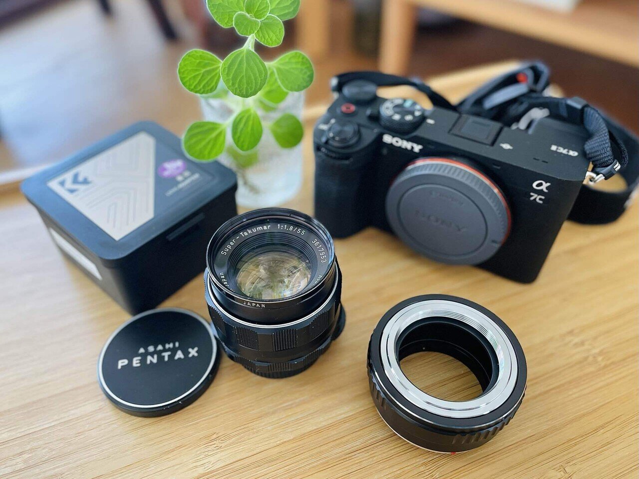 ELMAR 90mmf4canon50mmF1.8 オールドレンズアダプター付き ELMAR