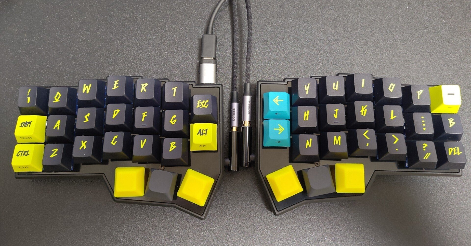 Corne V4 Cherryのキーキャップ購入(サイバーパンク仕様)｜鉢-bit