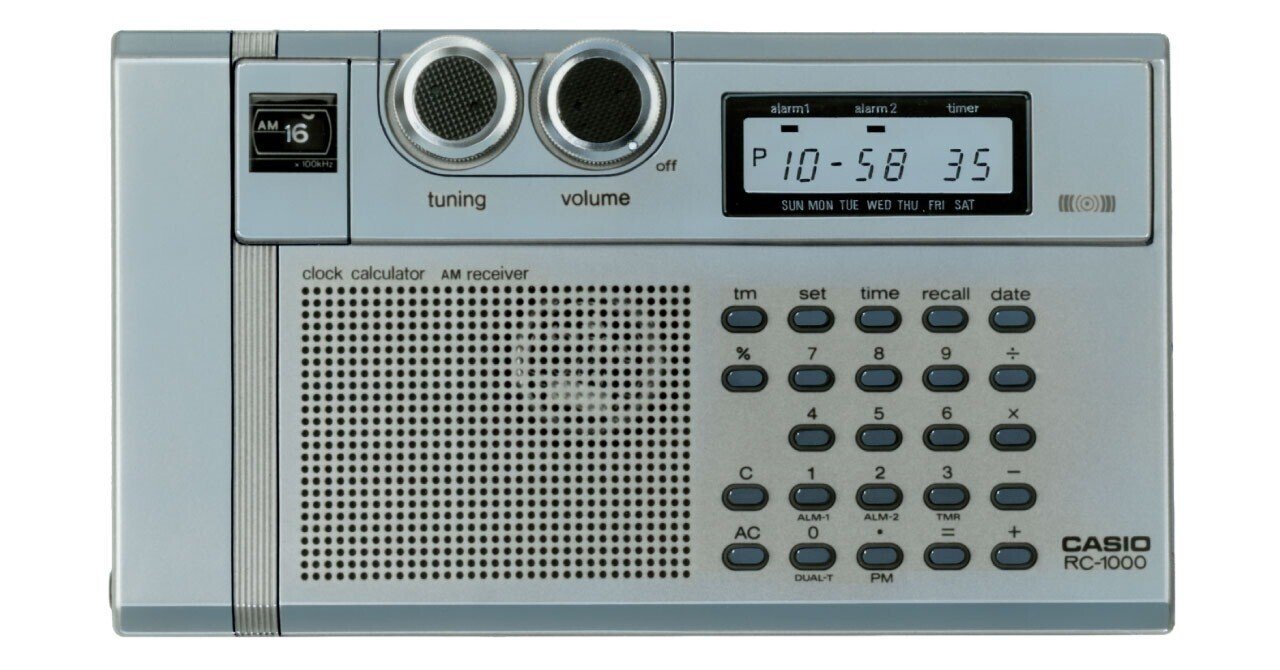 カシオのオモシロ電卓物語 Vol.2 : ラジオが聴ける「RC-1000」｜カシオ