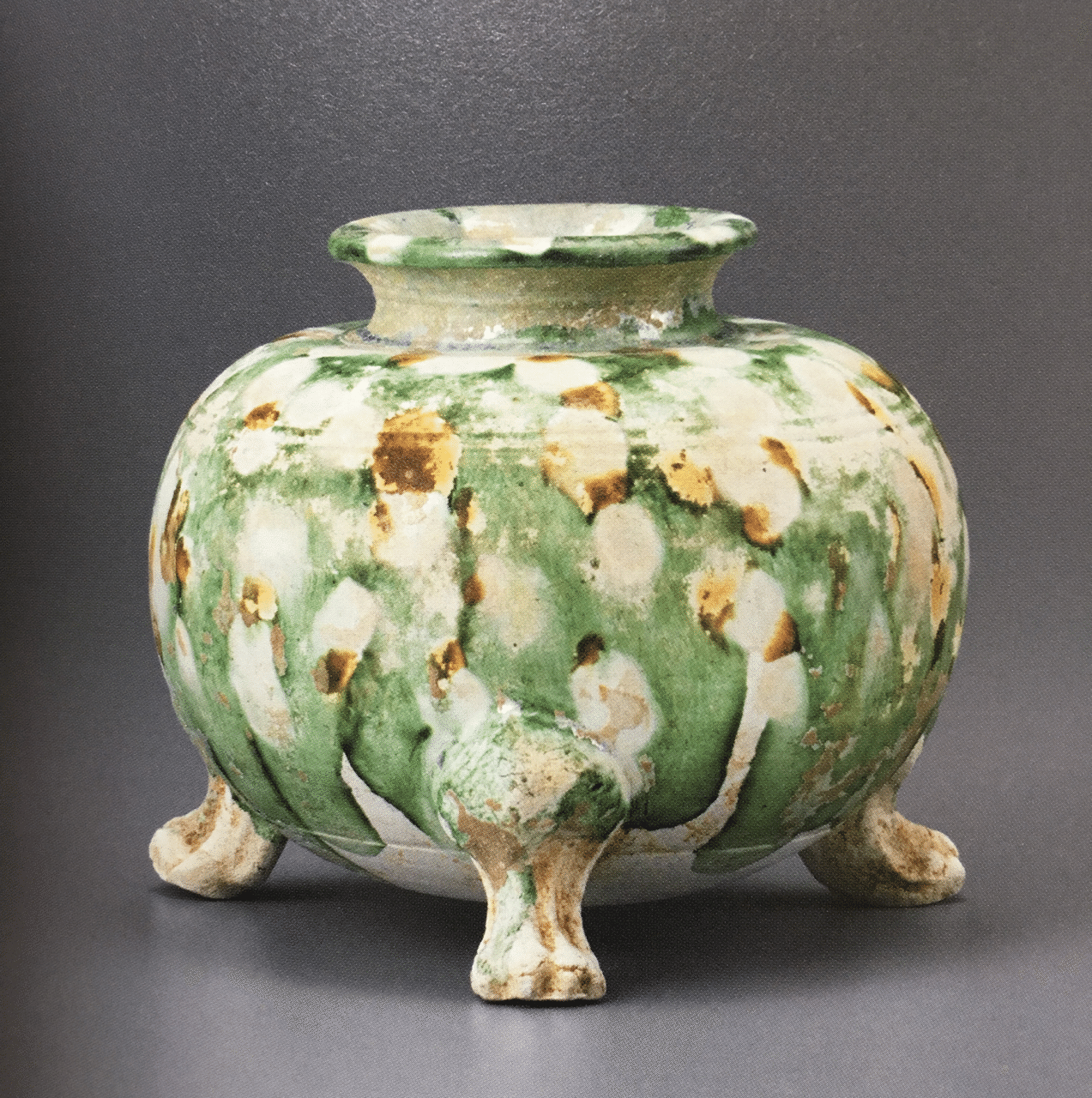 中国古美術⁄三彩蛸唐草文様執壺⁄唐代⁄ 中国