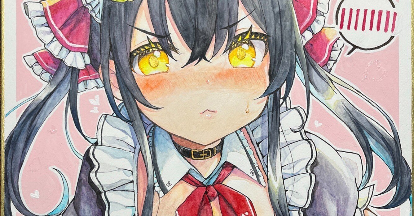 メイドさん色紙ちょいメイキング｜皆村春樹🦉🏮🐥