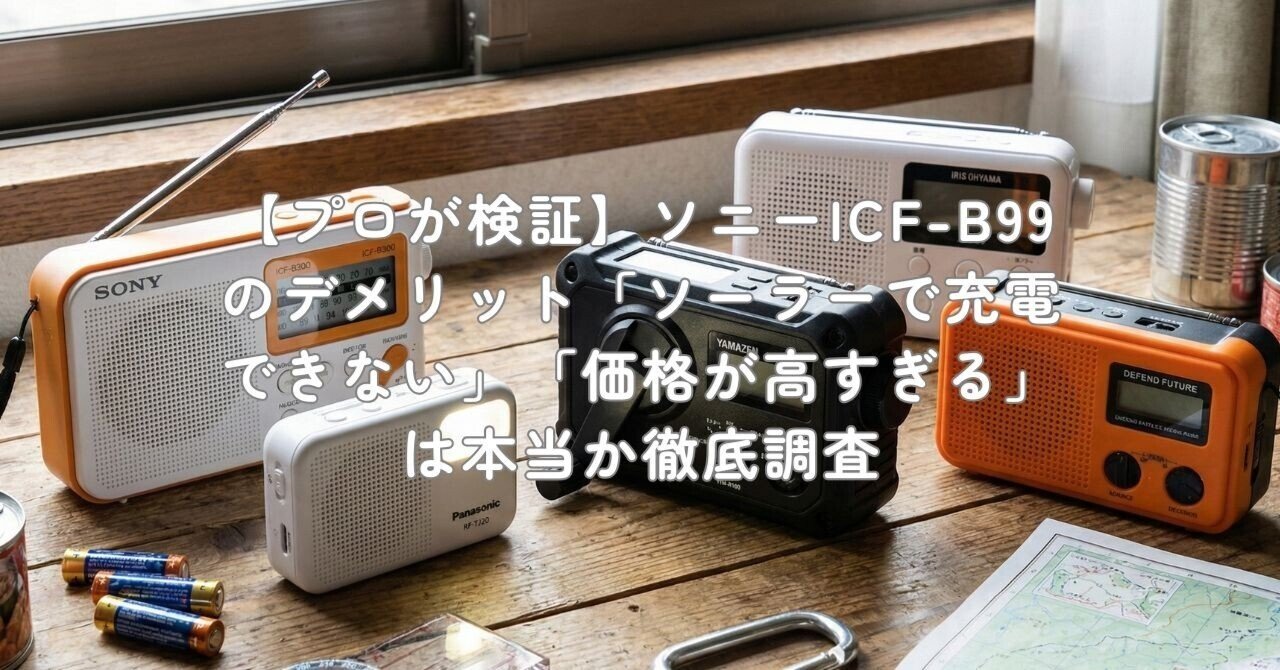 プロが検証】ソニーICF-B99のデメリット「ソーラーで充電できない