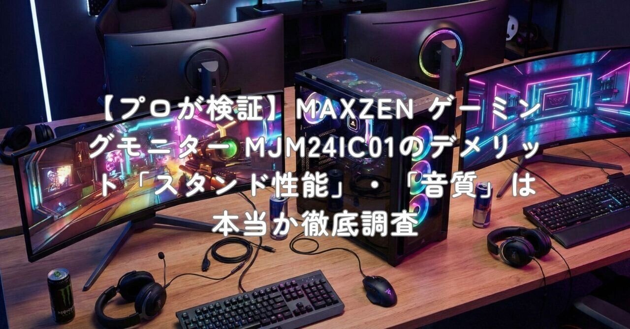 プロが検証】MAXZEN ゲーミングモニター MJM24IC01のデメリット