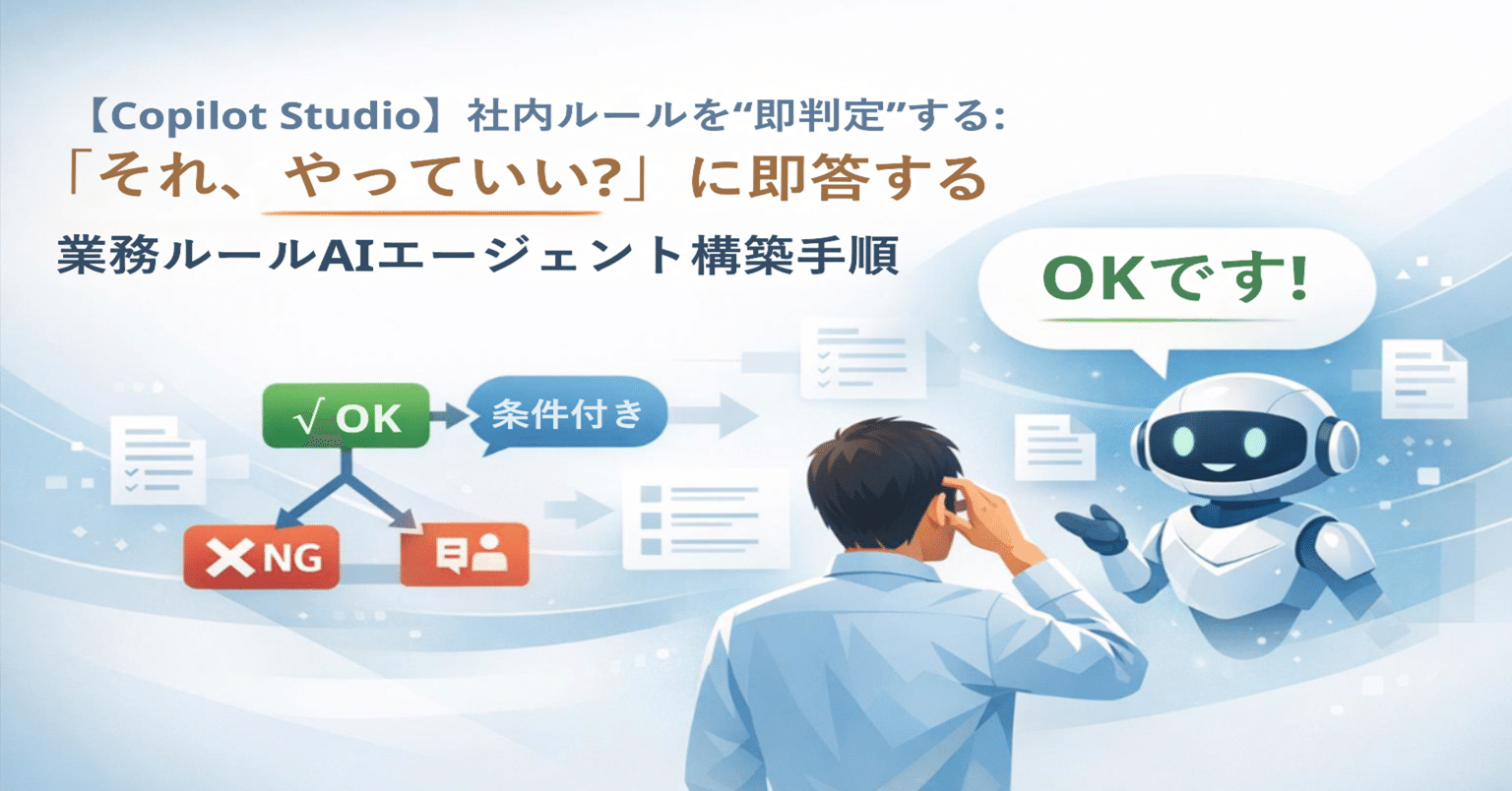 Copilot Studio x SharePoint x Teams】社内ルールを“即判定”する