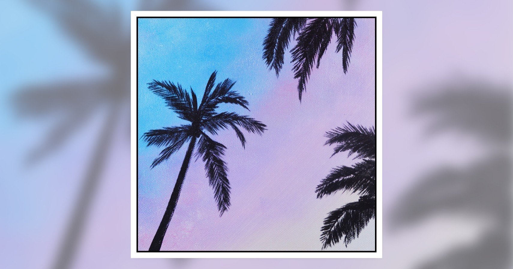 アクリル絵の具を使用した「ハワイの空」の描き方 / アクリル絵の具