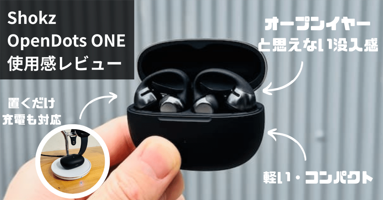 Shokz OpenDots ONE レビュー。音質・音漏れ・マイク性能・ワイヤレス