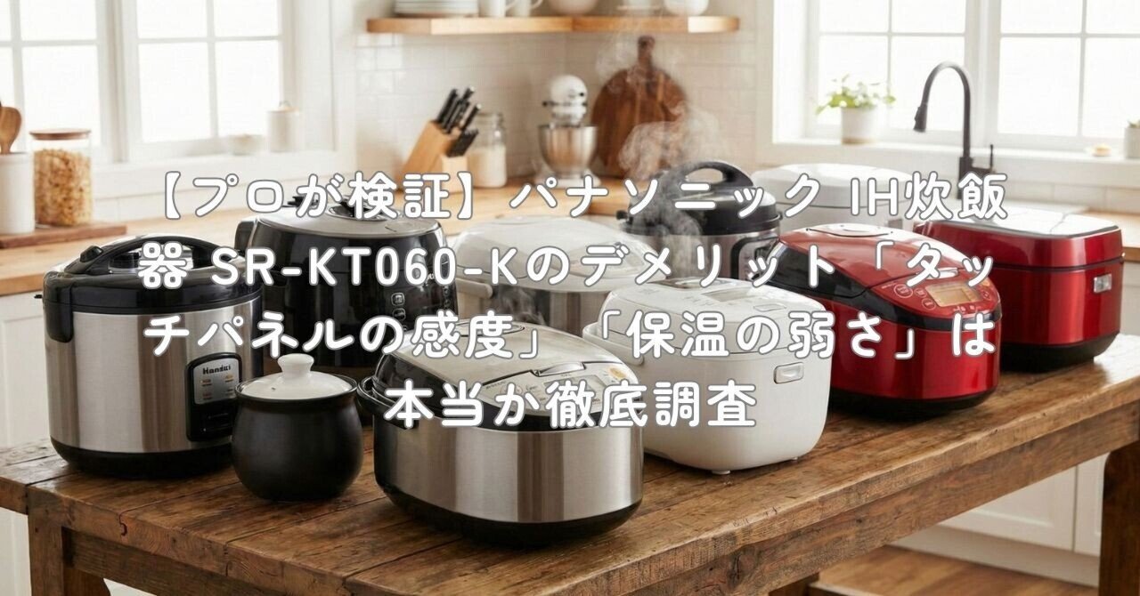 プロが検証】パナソニック IH炊飯器 SR-KT060-Kのデメリット