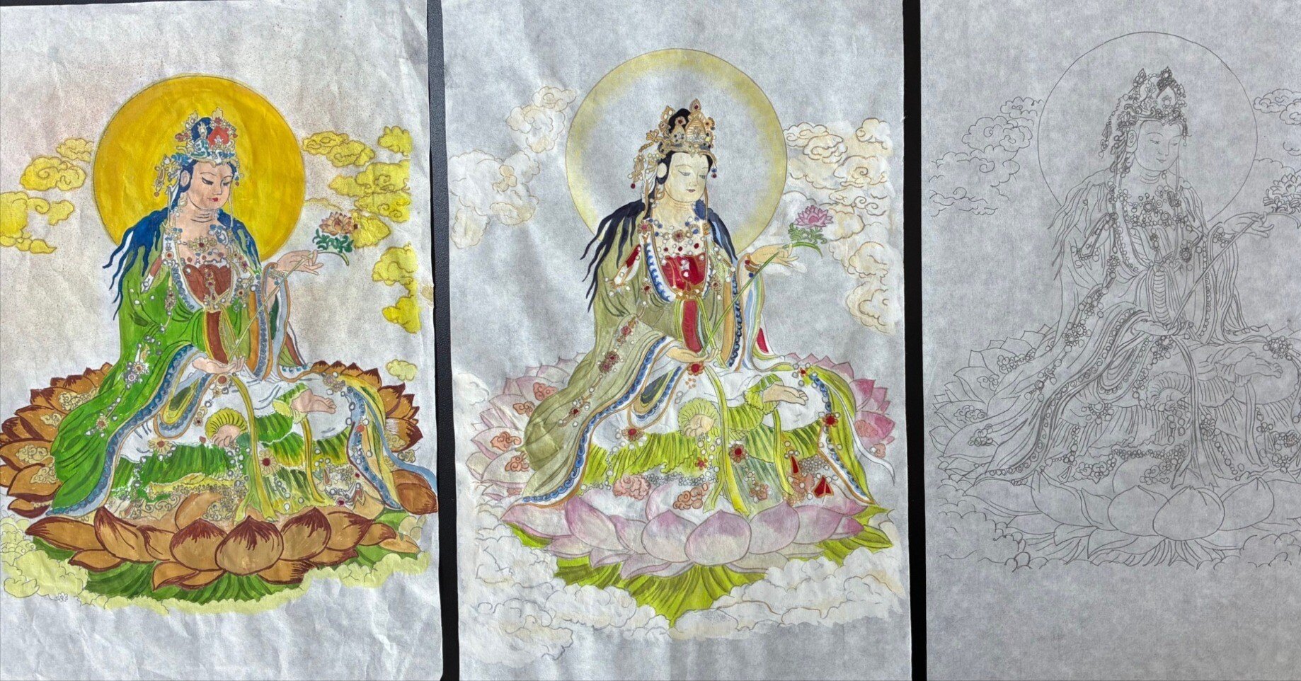 一枚にこだわる 次の一枚にかける [仏画曼荼羅アート 佛日寺教室