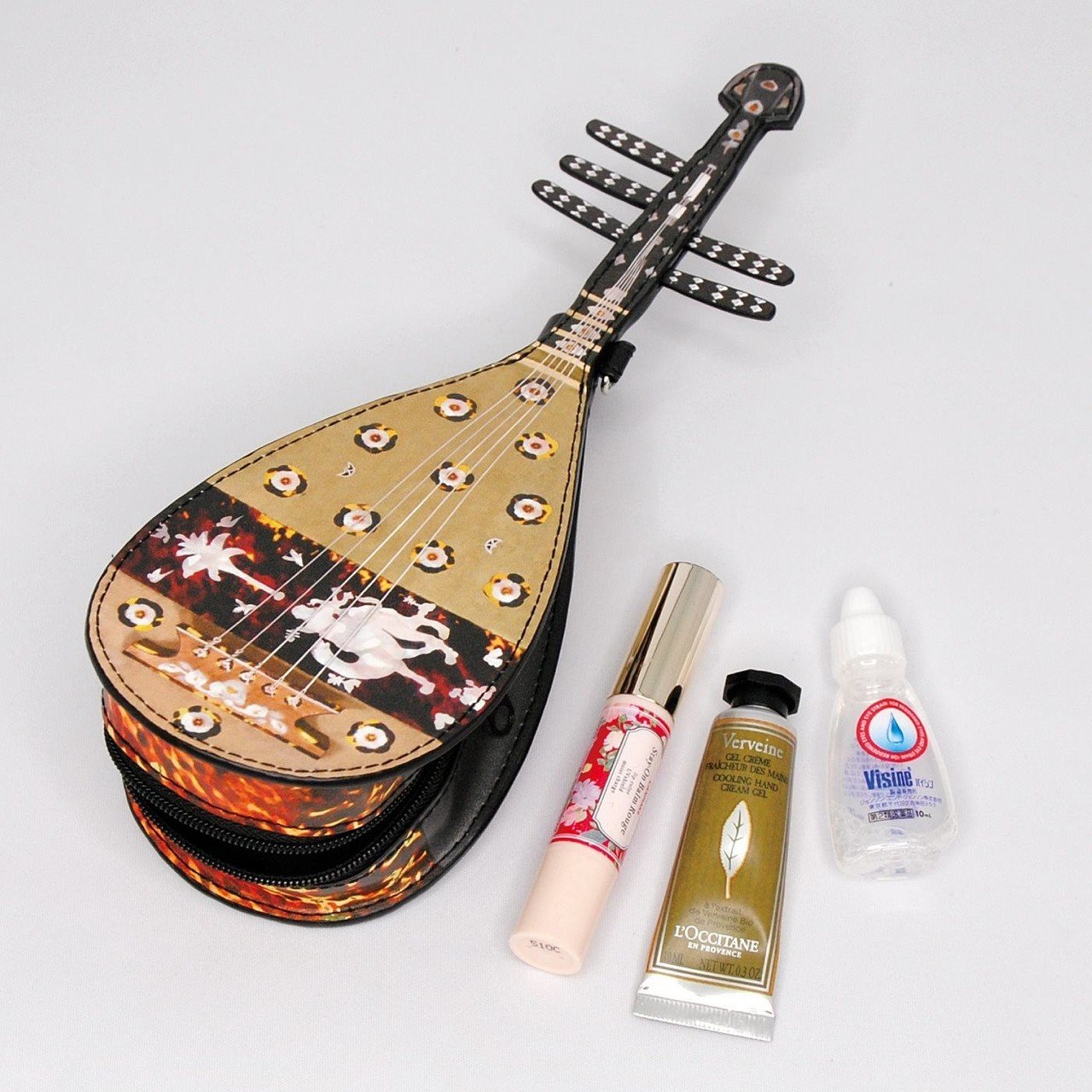 模造 螺鈿紫檀五絃琵琶 エコバッグ＆ポーチ｜フェリシモ「ミュージアム