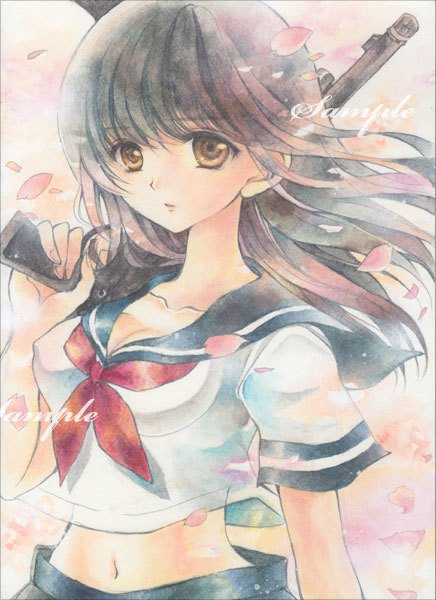 セーラー服と機関銃的な絵｜ゆんしん◇アナログ絵師