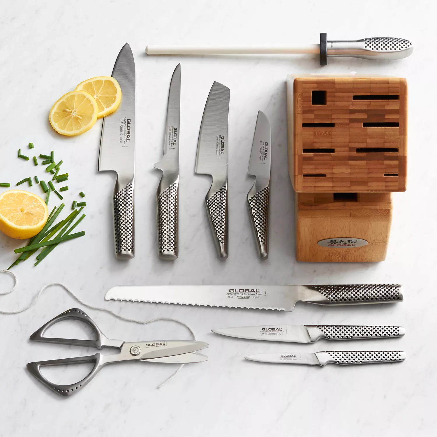 Global Takashi 10-Piece Knife Block Set | Sur La Table