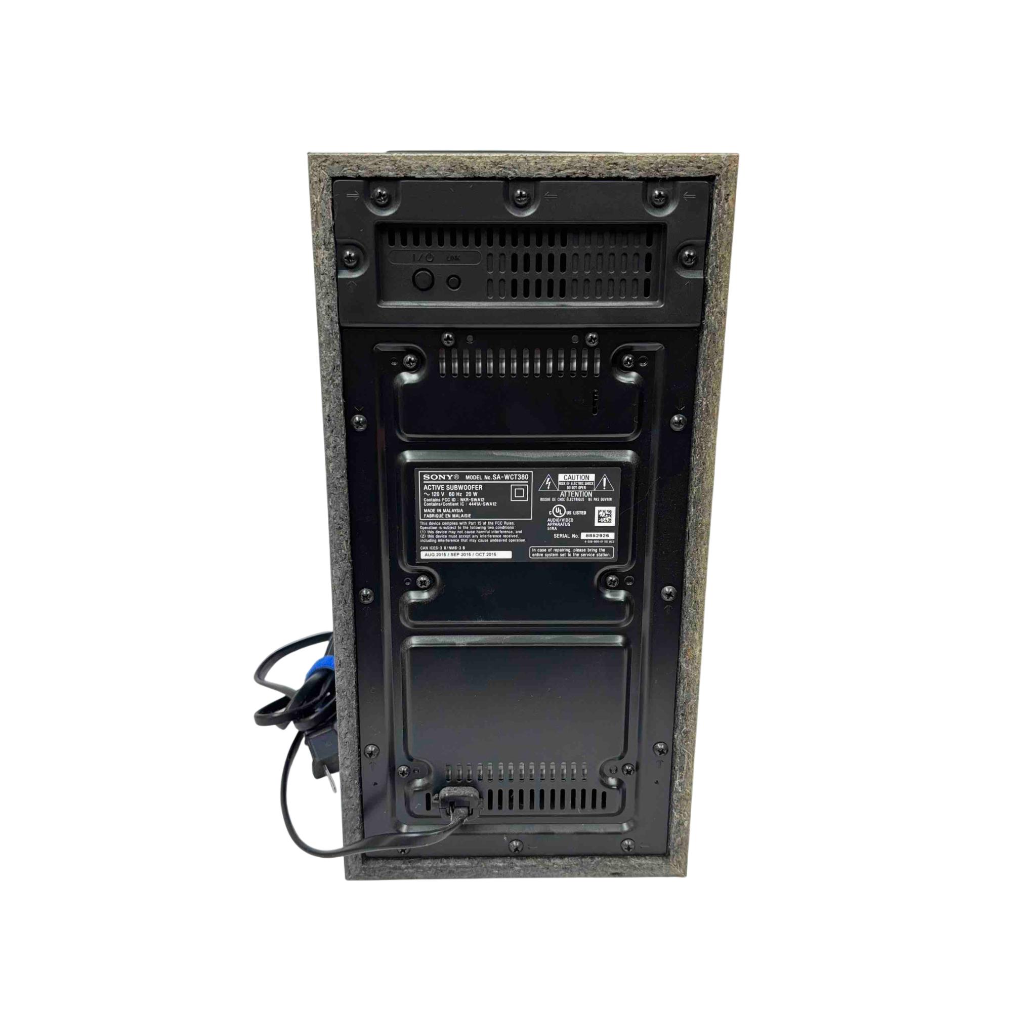 Sony SA-WCT380 Soundbar and Subwoofer System - Local Pickup Only