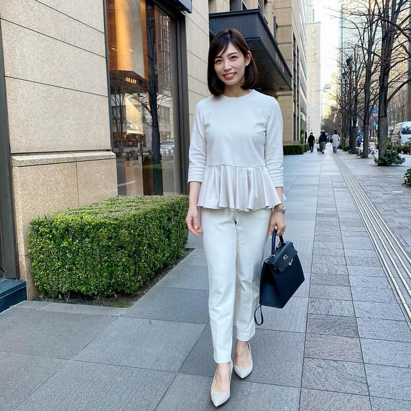 ツルバイマリコオイカワ ブラウス ペプラム ツイード Gala 36 ツルバイ