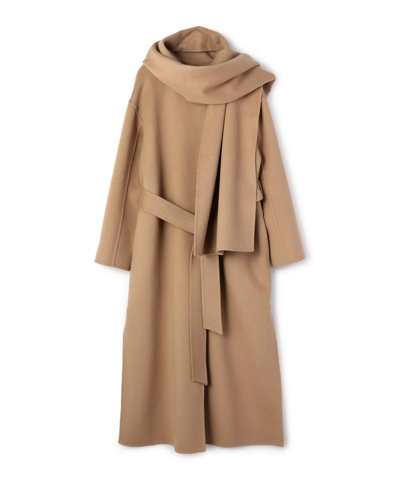 ESTNATION(エストネーション)の「ストール付きダブルフェイスロング