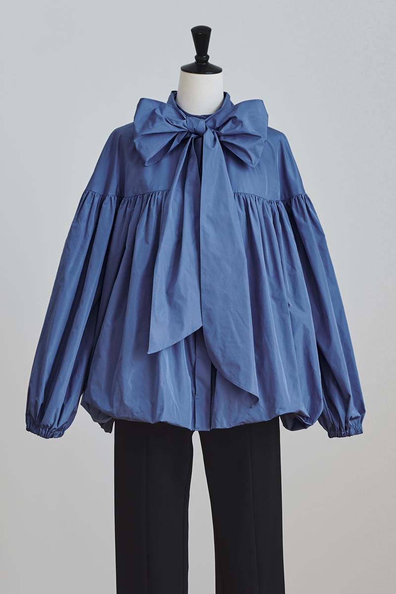 yori(ヨリ)の「【11/10 pm12:00新色入荷！】リボンバルーンブラウス