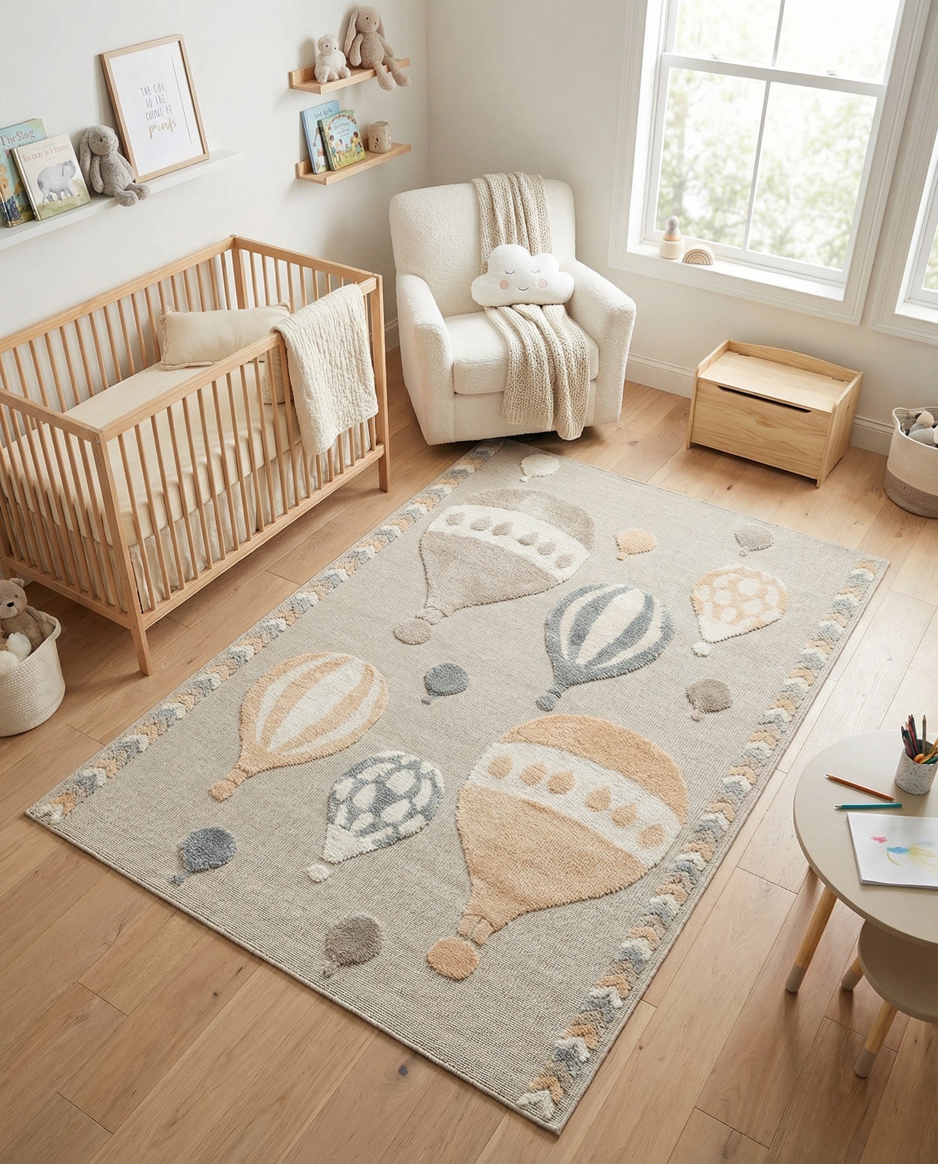 Multicolor 5' x 7' Whimsy Kids Rug | Rugs.com
