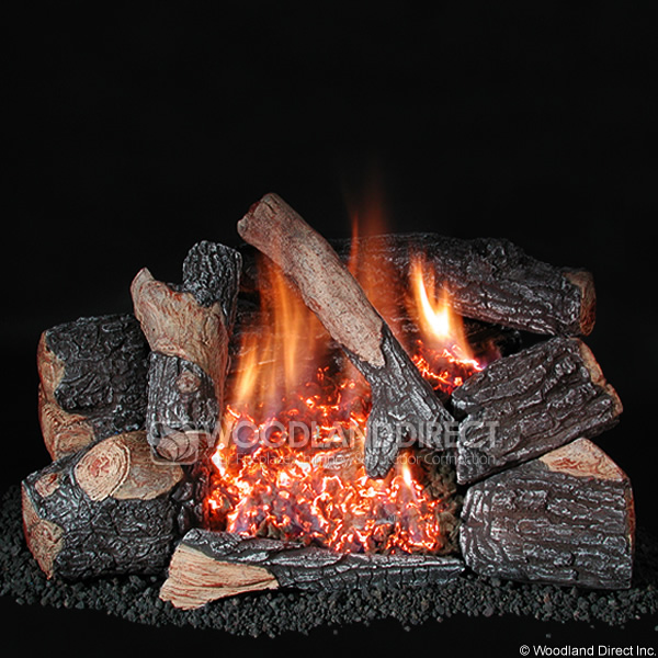 Rasmussen Chillbuster C8 Evening Embers Bark Ventless Gas Log Set